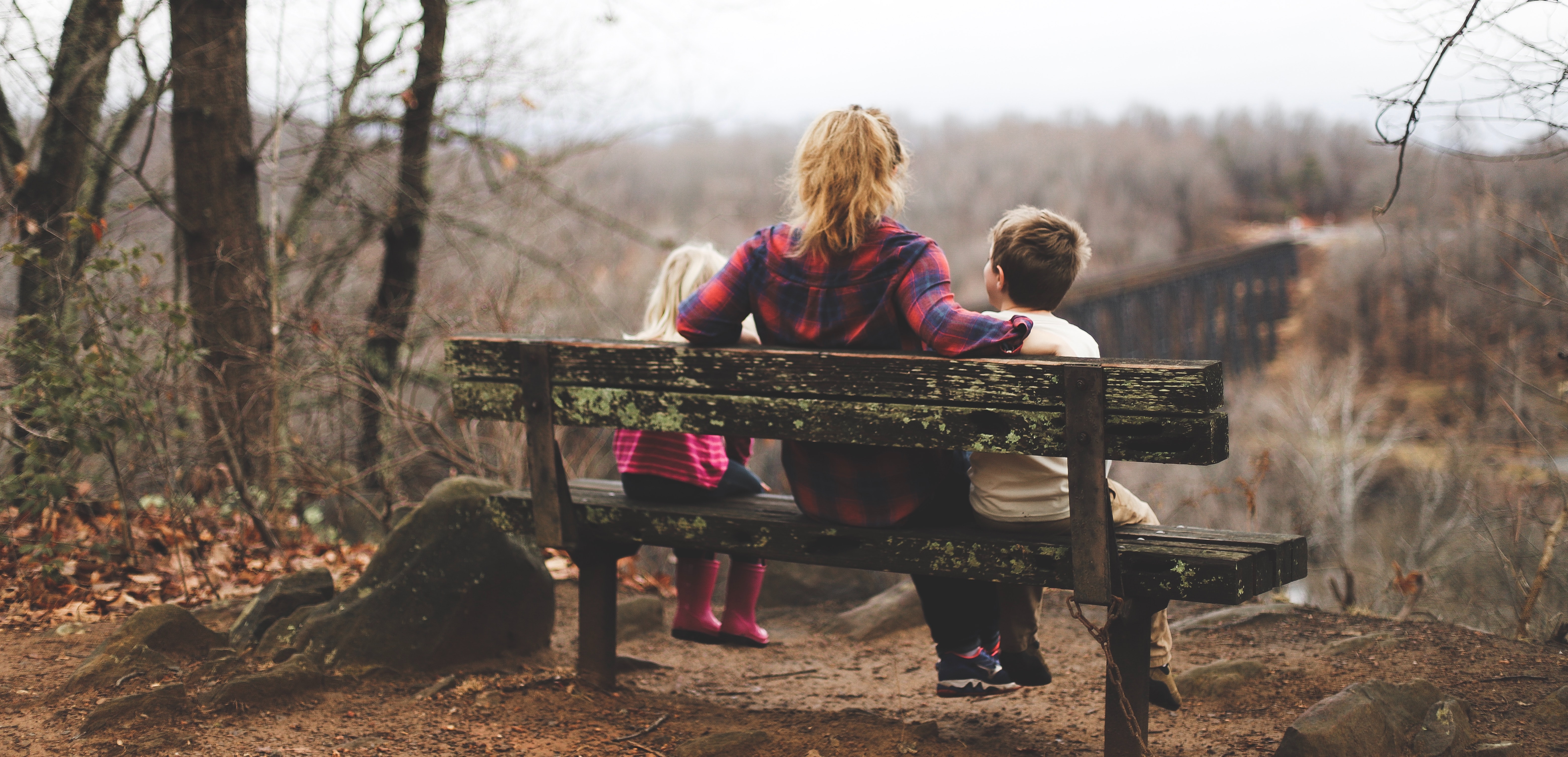 Family on Bench