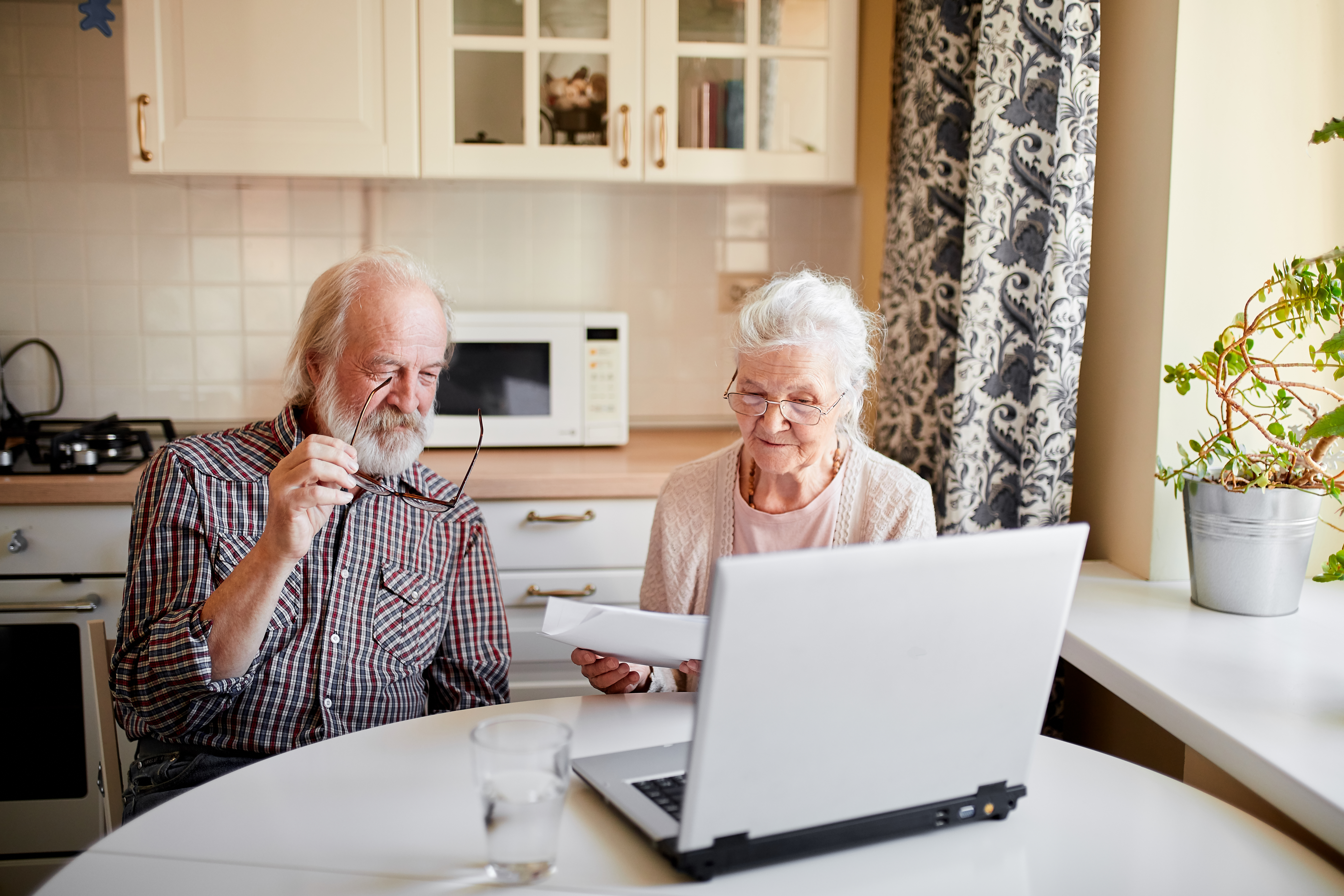 old people on laptop