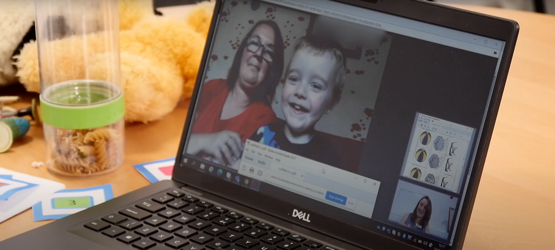 boy on video call with doctor