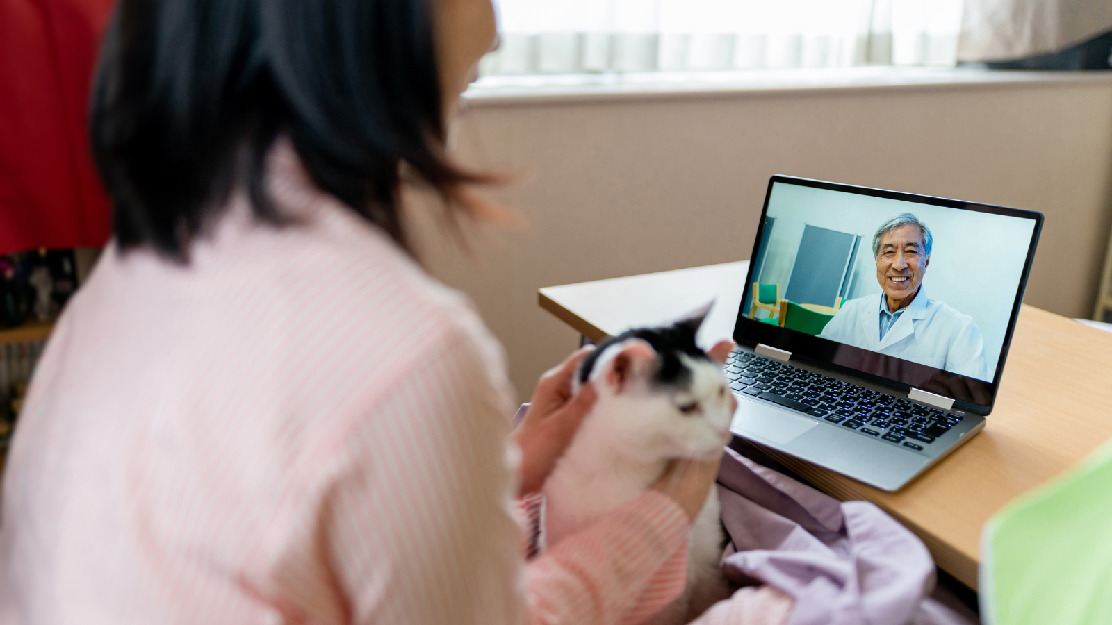 woman on video call