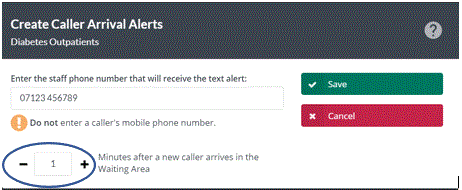 Caller alert select minutes