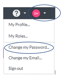 Where to change password