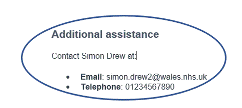 Additional assistance